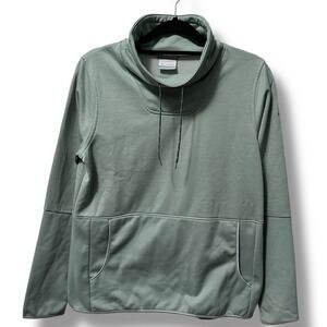 Columbia Sage Green Fleece Funnel Neck Pullover Sweatshirt  Women's M Gorpcore